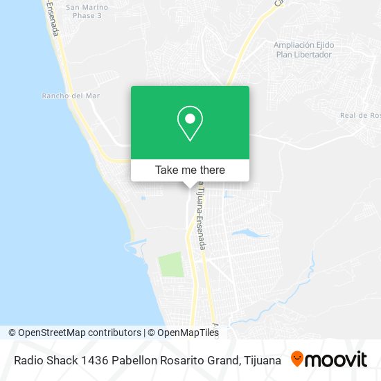 Mapa de Radio Shack 1436 Pabellon Rosarito Grand