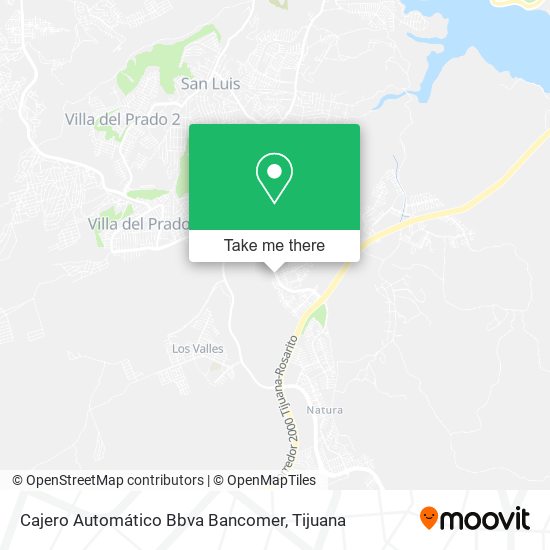 Mapa de Cajero Automático Bbva Bancomer