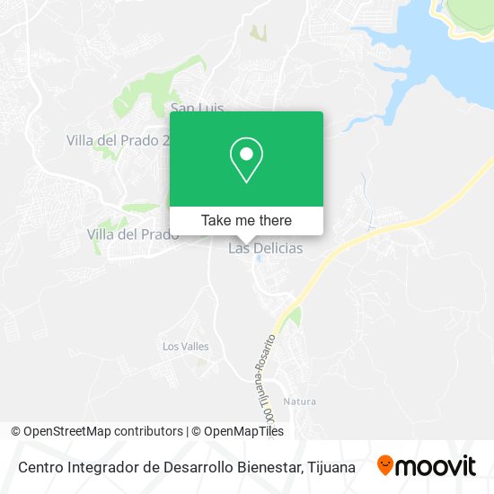 Mapa de Centro Integrador de Desarrollo Bienestar
