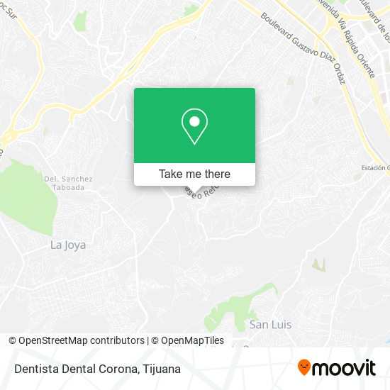 Mapa de Dentista Dental Corona