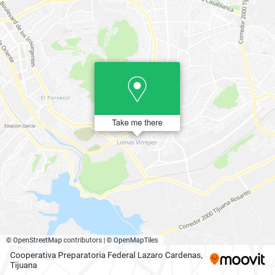 Mapa de Cooperativa Preparatoria Federal Lazaro Cardenas