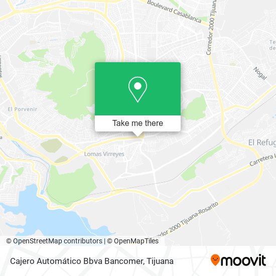 Mapa de Cajero Automático Bbva Bancomer
