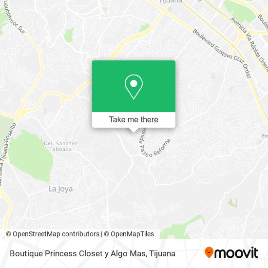 Boutique Princess Closet y Algo Mas map