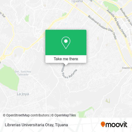 Librerias Universitaria Otay map