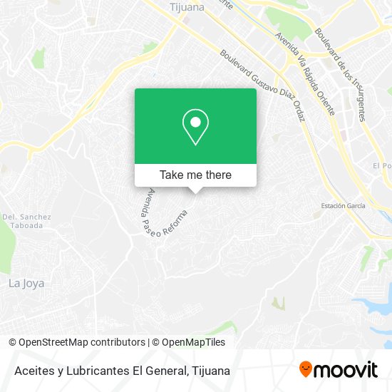 Mapa de Aceites y Lubricantes El General