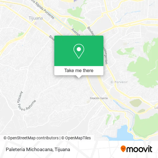 Paleteria Michoacana map