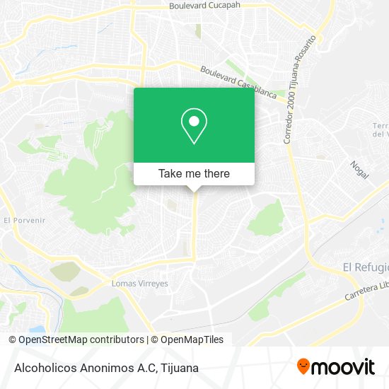 Mapa de Alcoholicos Anonimos A.C