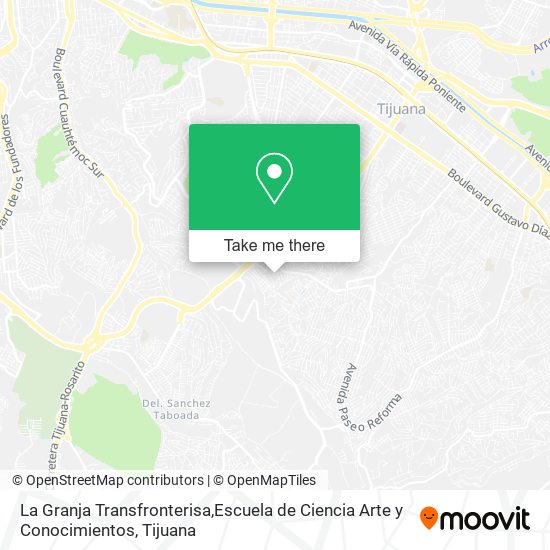 La Granja Transfronterisa,Escuela de Ciencia Arte y Conocimientos map