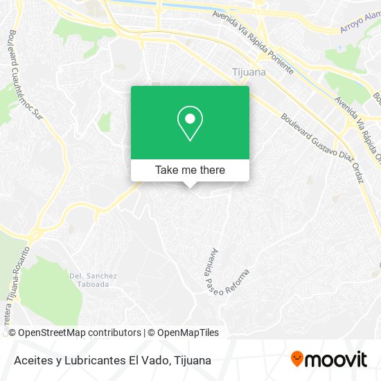 Aceites y Lubricantes El Vado map