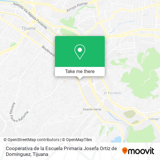 Cooperativa de la Escuela Primaria Josefa Ortíz de Domínguez map