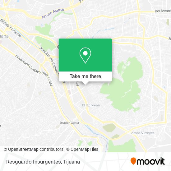 Mapa de Resguardo Insurgentes