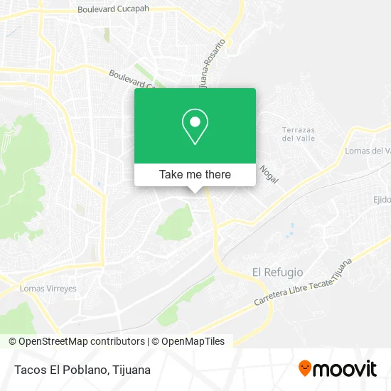 Mapa de Tacos El Poblano