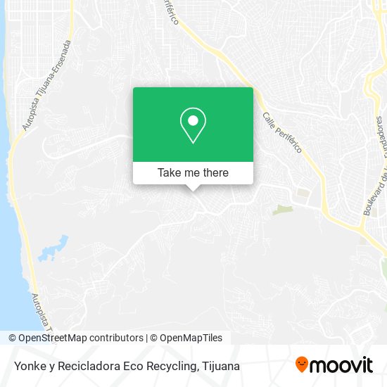 Mapa de Yonke y Recicladora Eco Recycling