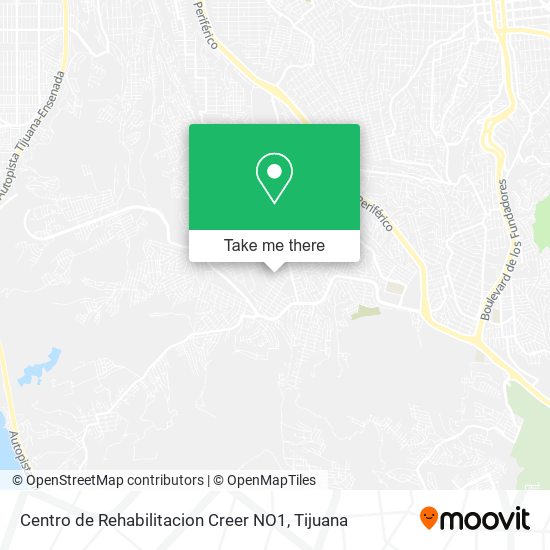 Mapa de Centro de Rehabilitacion Creer NO1