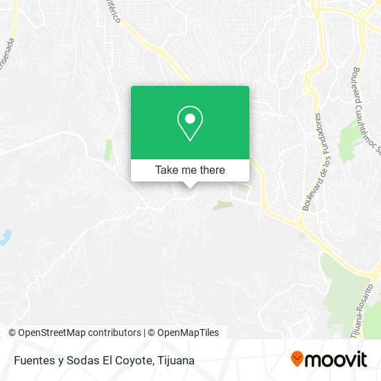 Fuentes y Sodas El Coyote map