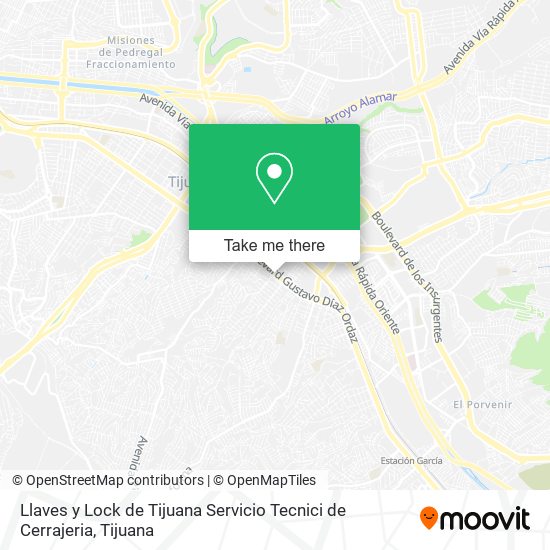 Llaves y Lock de Tijuana Servicio Tecnici de Cerrajeria map