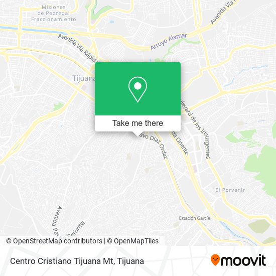 Centro Cristiano Tijuana Mt map