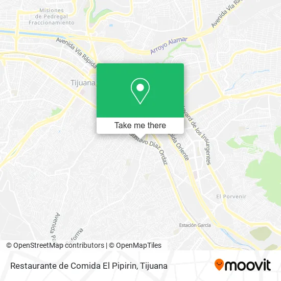Restaurante de Comida El Pipirin map
