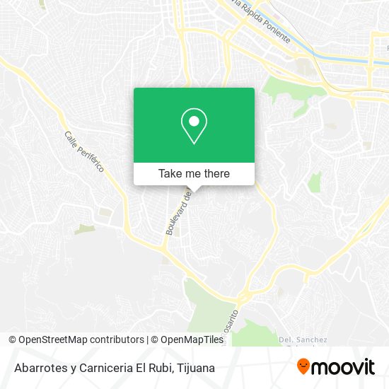 Mapa de Abarrotes y Carniceria El Rubi
