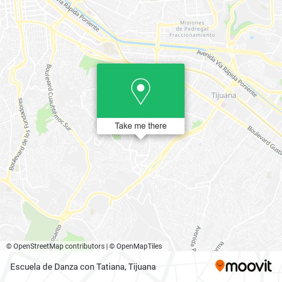Mapa de Escuela de Danza con Tatiana
