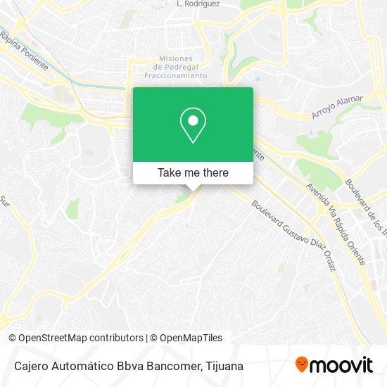 Mapa de Cajero Automático Bbva Bancomer