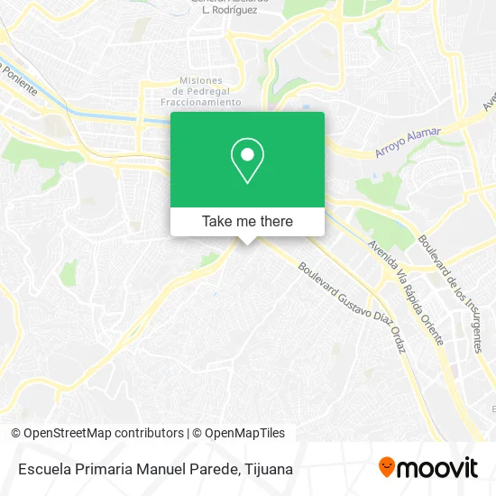 Mapa de Escuela Primaria Manuel Parede