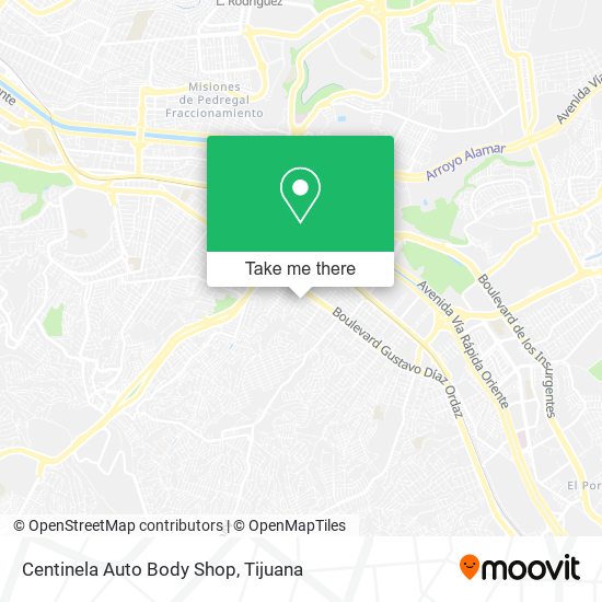 Centinela Auto Body Shop map