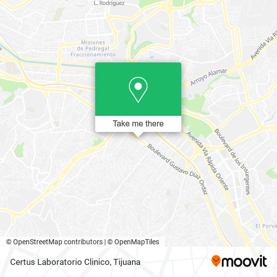 Mapa de Certus Laboratorio Clinico