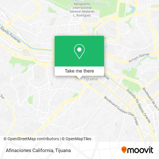 Mapa de Afinaciones California