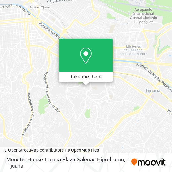 Mapa de Monster House Tijuana Plaza Galerías Hipódromo