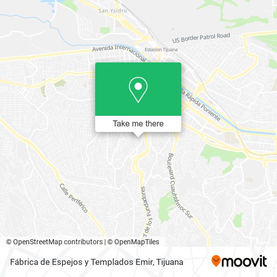 Mapa de Fábrica de Espejos y Templados Emir