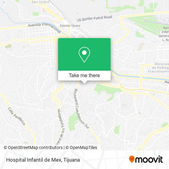 Mapa de Hospital Infantil de Mex