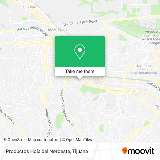 Productos Hola del Noroeste map