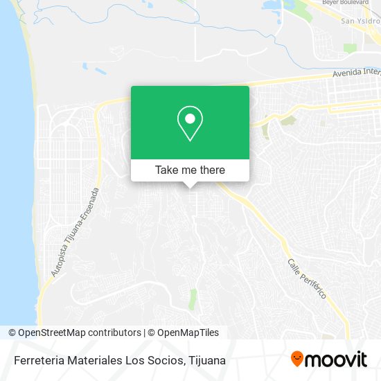 Mapa de Ferreteria Materiales Los Socios