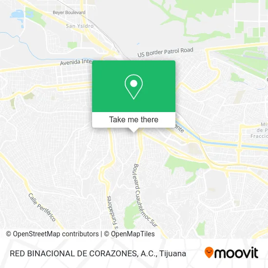 RED BINACIONAL DE CORAZONES, A.C. map