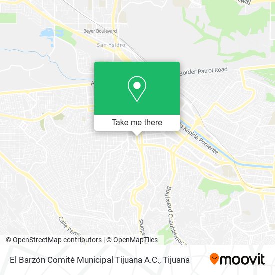 Mapa de El Barzón Comité Municipal Tijuana A.C.