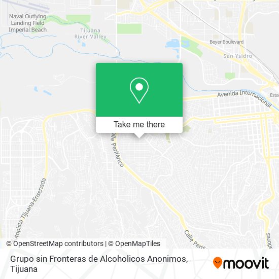 Grupo sin Fronteras de Alcoholicos Anonimos map