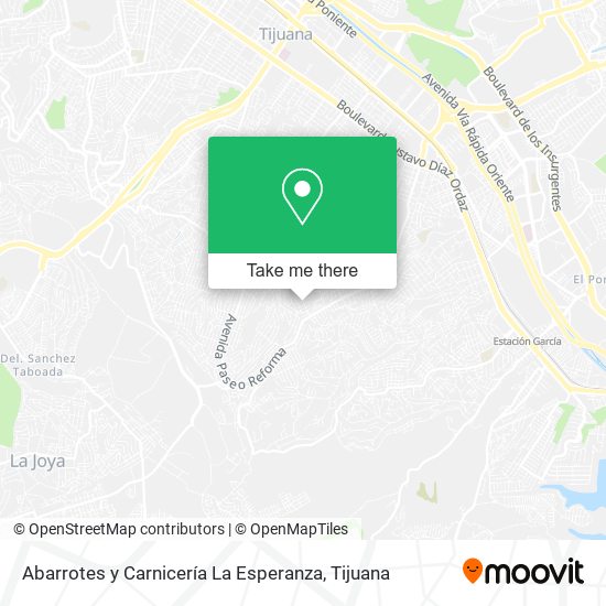 Mapa de Abarrotes y Carnicería La Esperanza