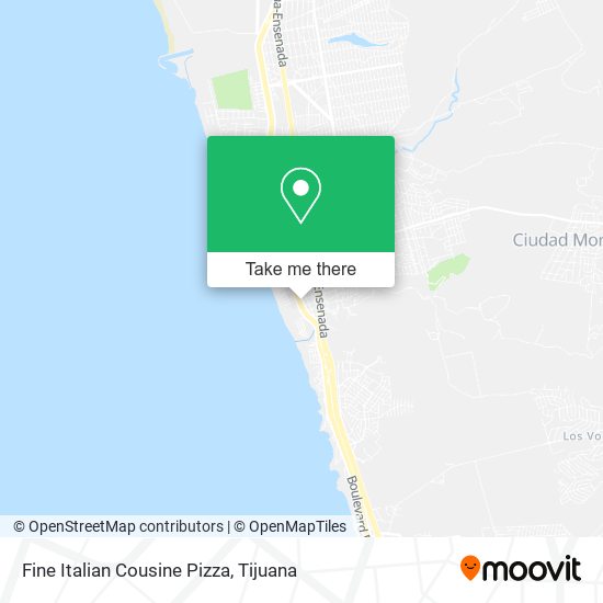 Fine Italian Cousine Pizza map