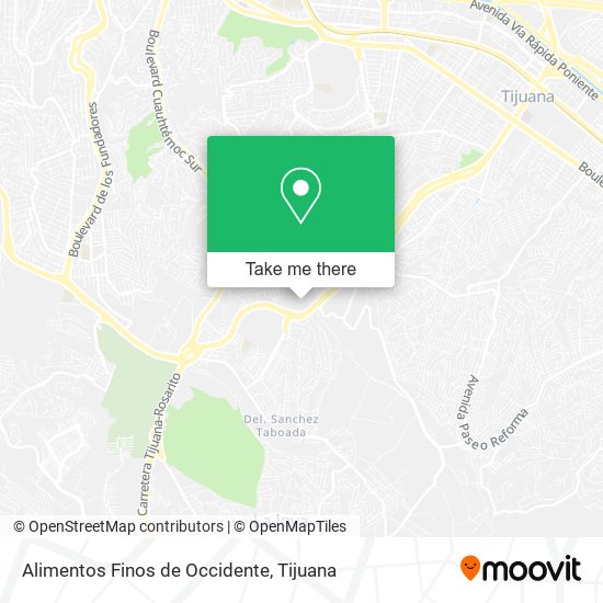 Mapa de Alimentos Finos de Occidente
