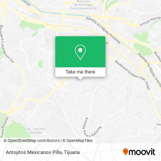 Antojitos Mexicanos Pilla map