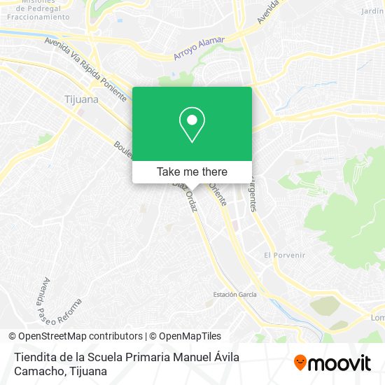 Mapa de Tiendita de la Scuela Primaria Manuel Ávila Camacho