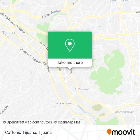 Mapa de Caffenio Tijuana