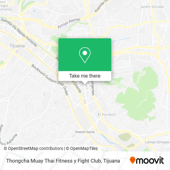 Mapa de Thongcha Muay Thai Fitness y Fight Club
