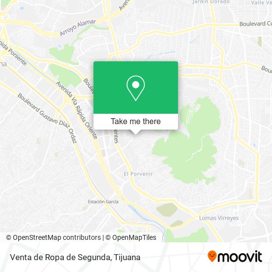 Venta de Ropa de Segunda map