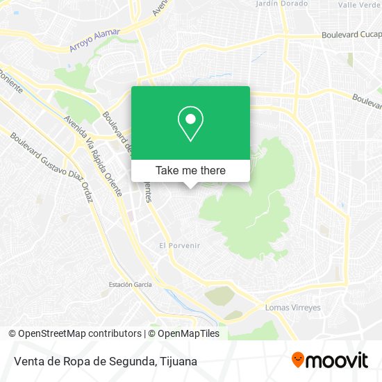 Venta de Ropa de Segunda map