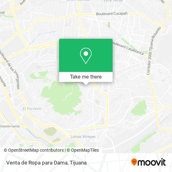 Mapa de Venta de Ropa para Dama