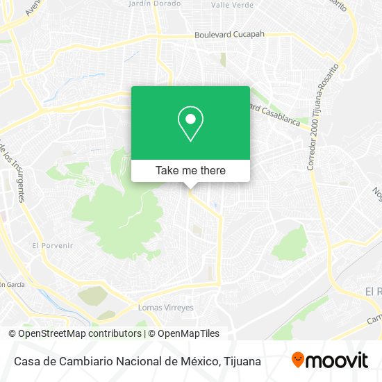 Mapa de Casa de Cambiario Nacional de México