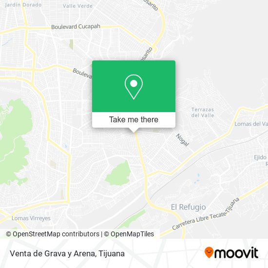 Venta de Grava y Arena map