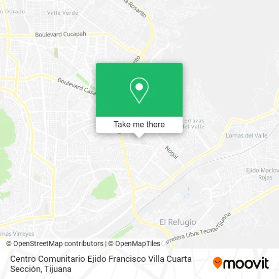 Mapa de Centro Comunitario Ejido Francisco Villa Cuarta Sección